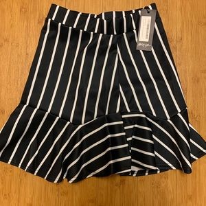 NWT nastygal stripe flippy men mini skirt